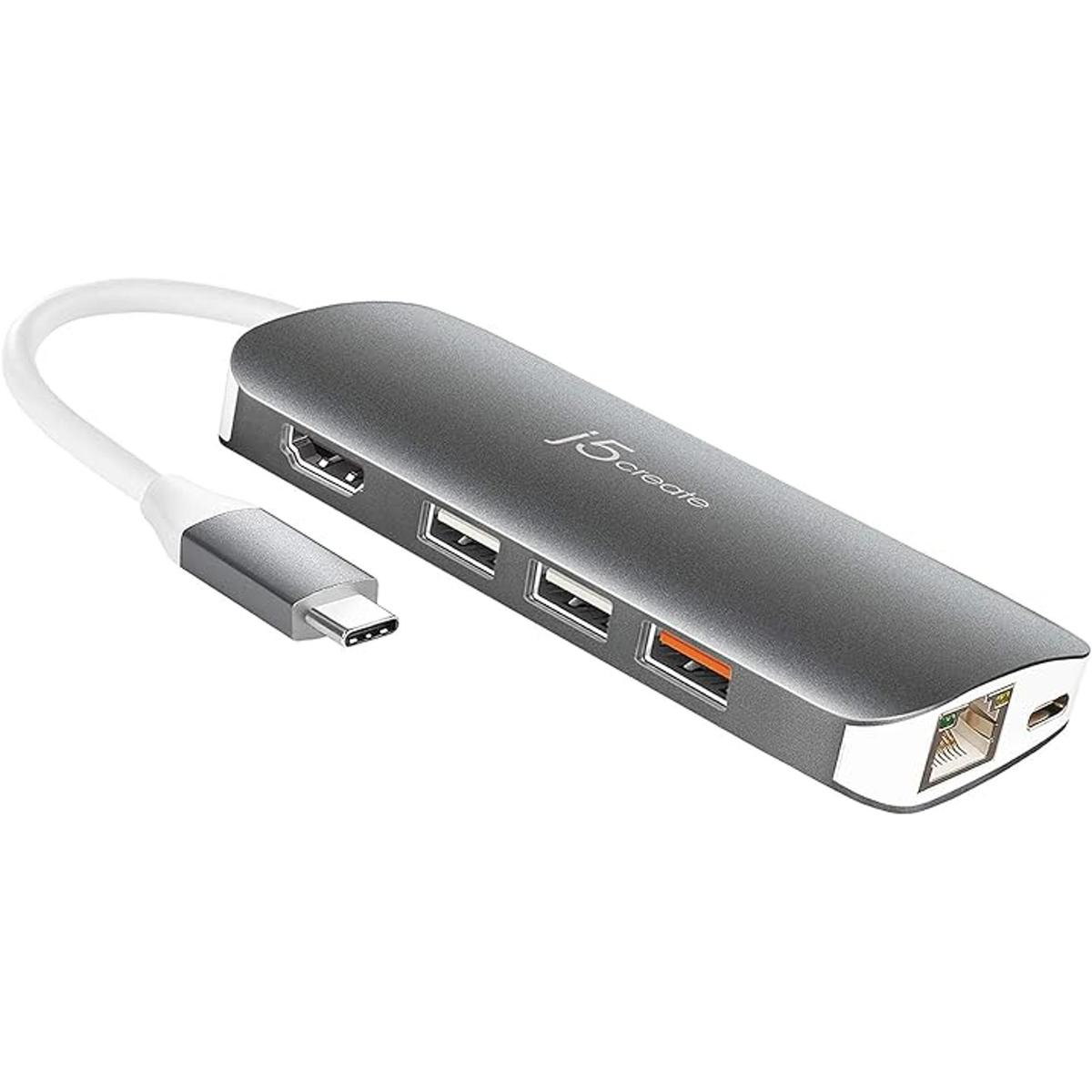 J5create Adaptador de concentrador USB C multimonitor 9