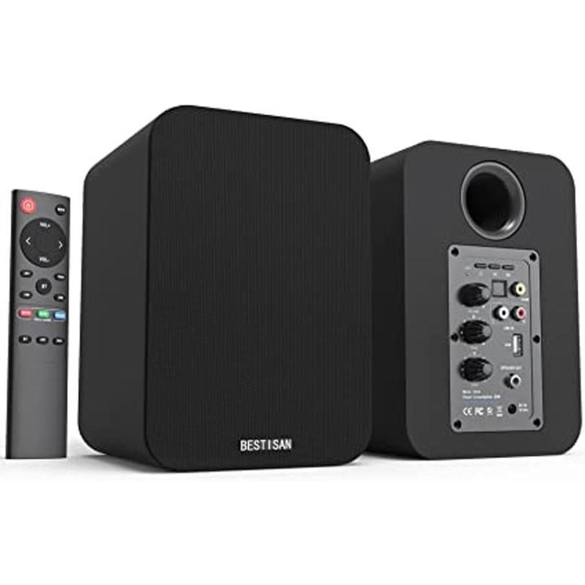 BESTISAN Altavoces Bluetooth para estantería altavoces