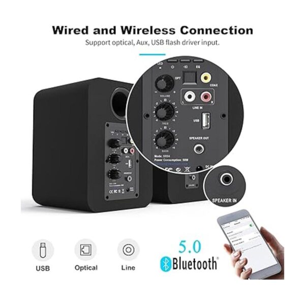 BESTISAN Altavoces Bluetooth para estantería altavoces_3