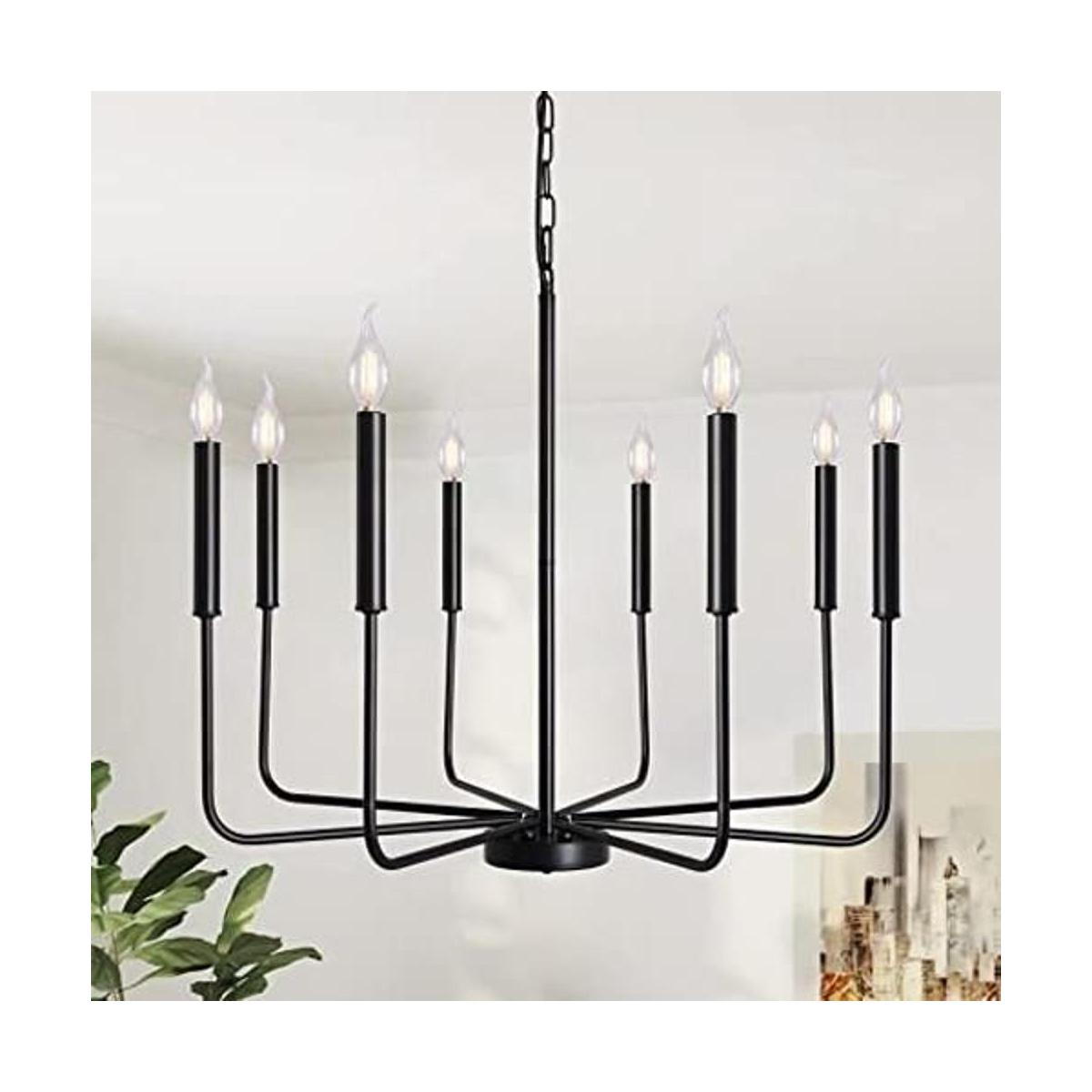 Lámpara de araña rústica industrial de 8 luces lámpara de