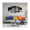 OuElegent 5 piezas de león y leona decoración de pared_3