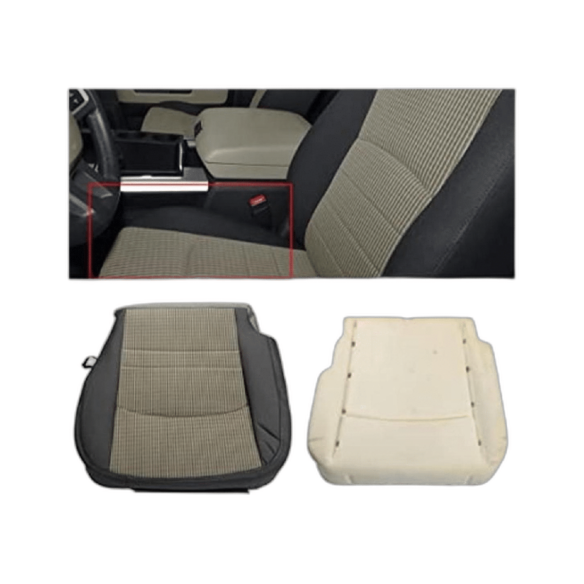munirater Funda de asiento de tela inferior del lado del