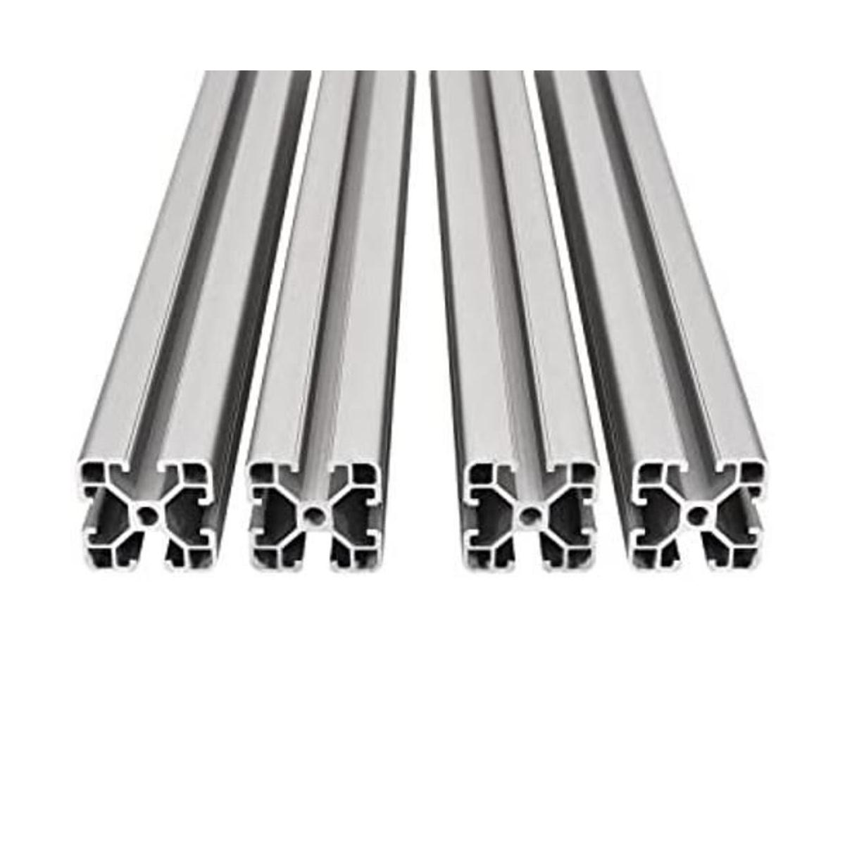 4 perfiles de extrusión de aluminio 4040 con ranura en T