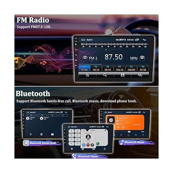 Android 10.1 doble DIN 10 pulgadas audio estéreo HD 1080P_5