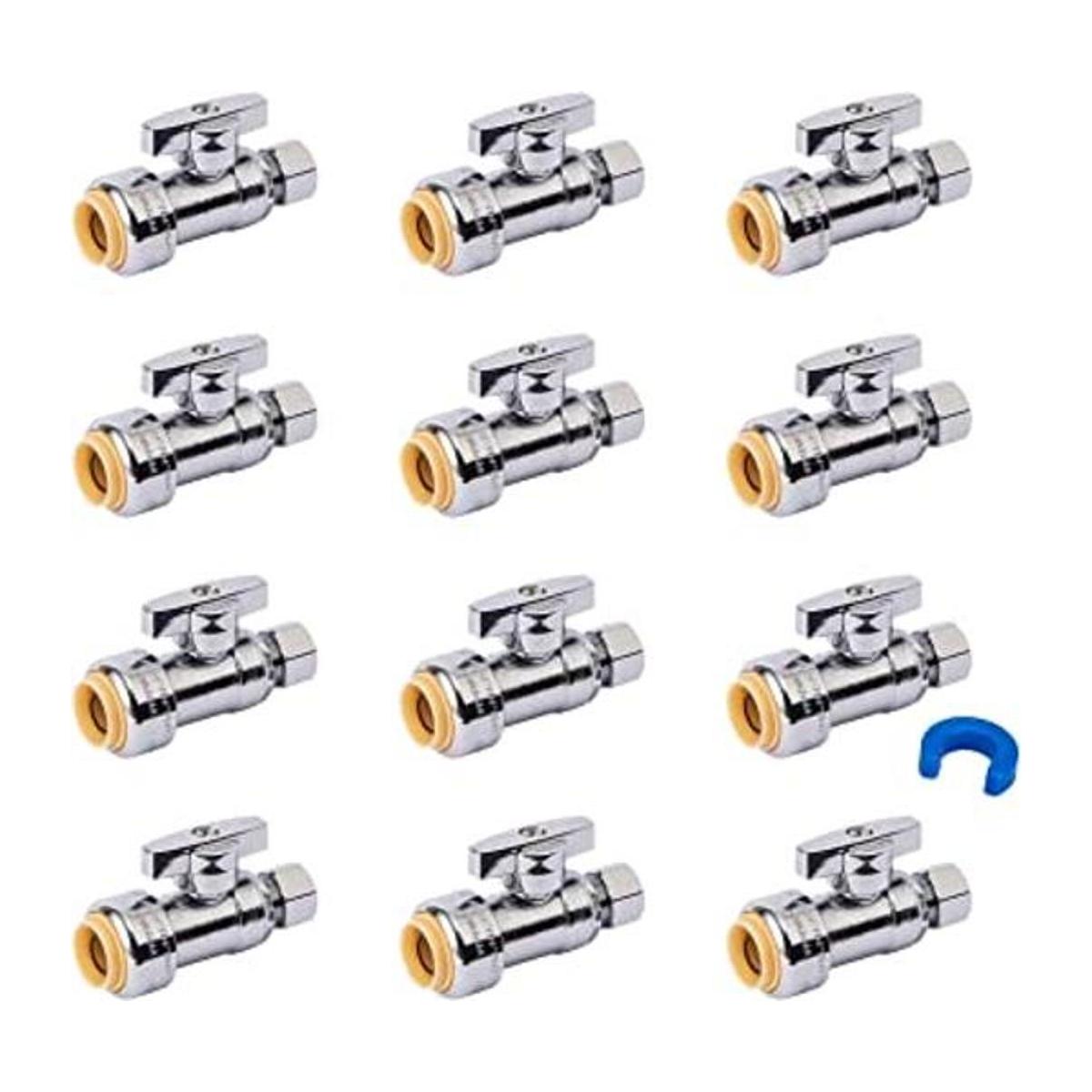 SUNGATOR Apagado recto paquete de 12 válvulas de tope de