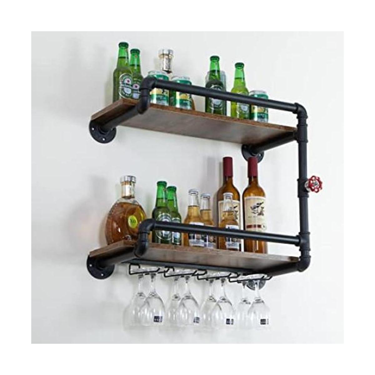 BOTAOYIYI Estante para vino montado en la pared de 2