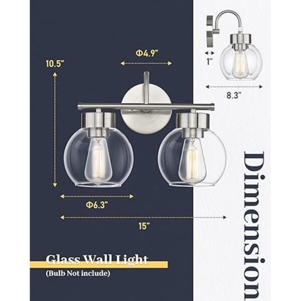 Eapudun WLA1434BN Luces de tocador para baño modernas_5