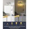 Eapudun WLA1434BN Luces de tocador para baño modernas_4