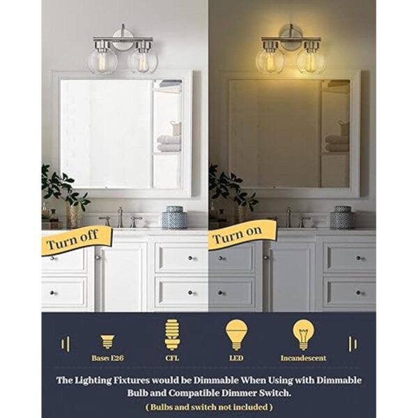 Eapudun WLA1434BN Luces de tocador para baño modernas_4