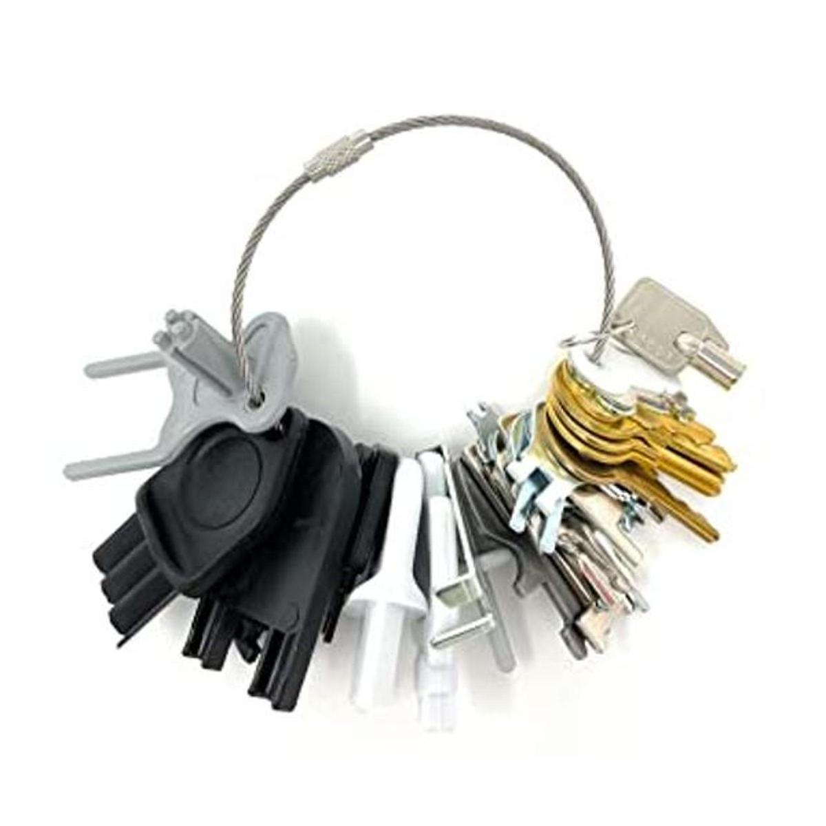 Metal Magery Juego de llaveros dispensador maestro 28