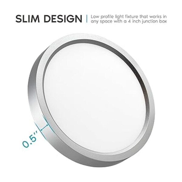 luxrite 5 inch LED Flush Mount luz de techo 10 W acabado_2