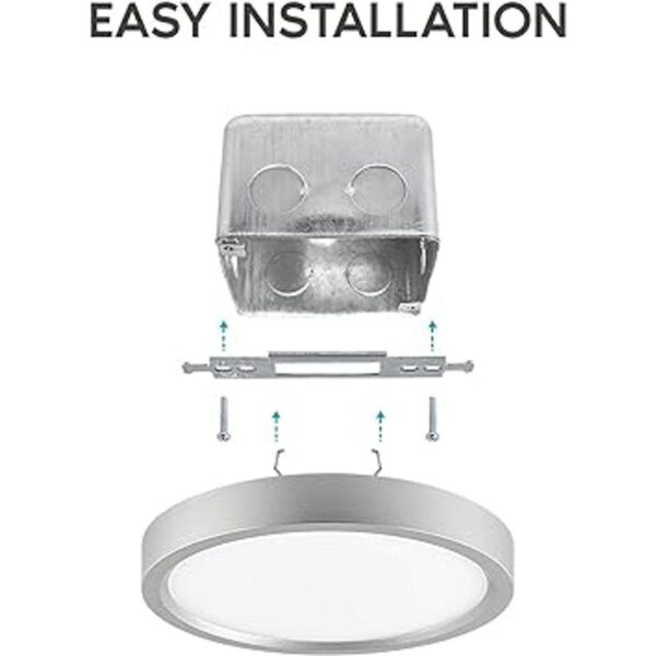 luxrite 5 inch LED Flush Mount luz de techo 10 W acabado_4