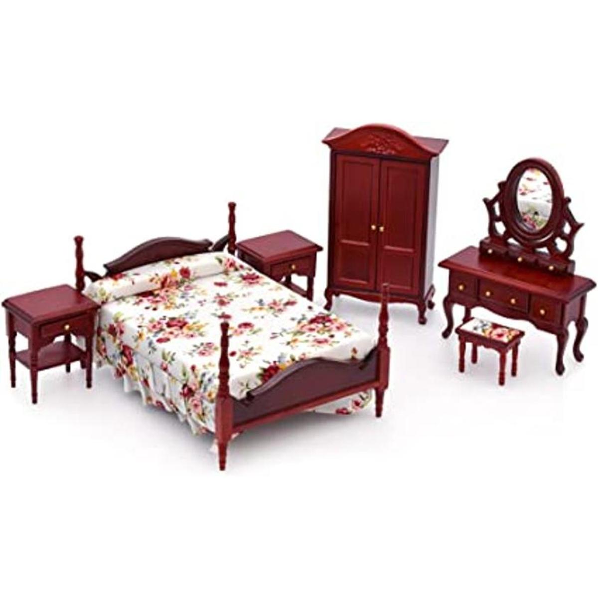iLAND Muebles de casa de muñecas de madera a escala 112