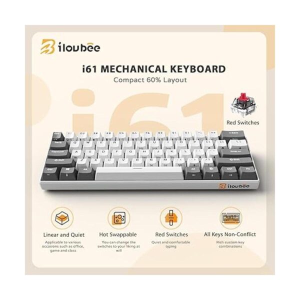 iLovBee i61 Teclado mecánico con cable de 60 teclado_2