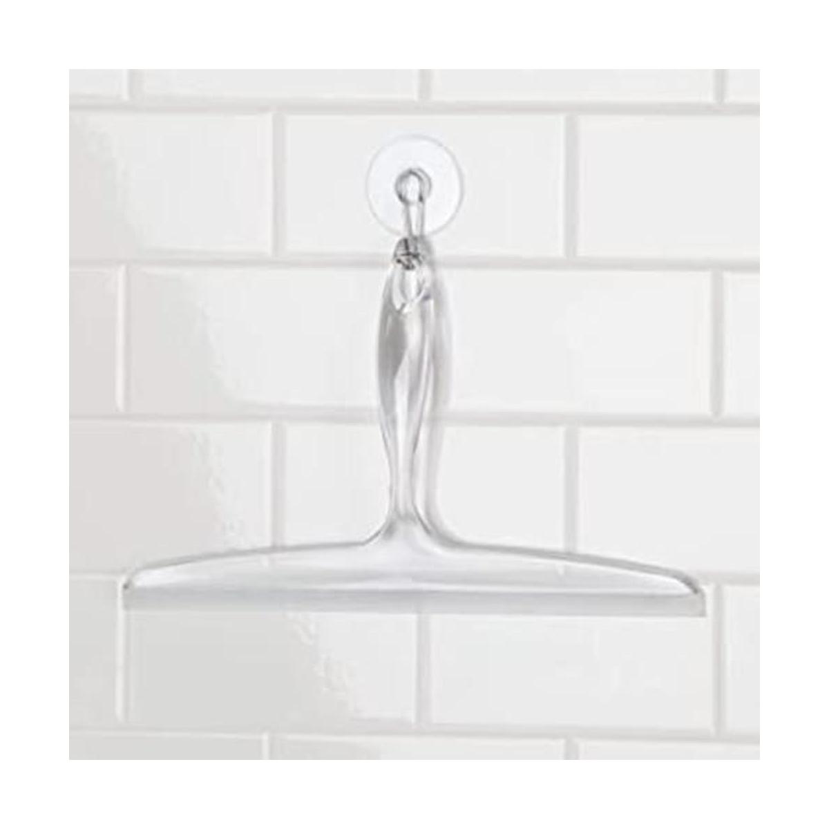 iDesign Escobilla de baño de plástico para vidrio con