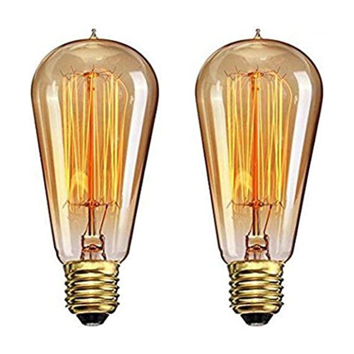 ctkcom clásico Edison Bombillas 2 unidades40 W ST58