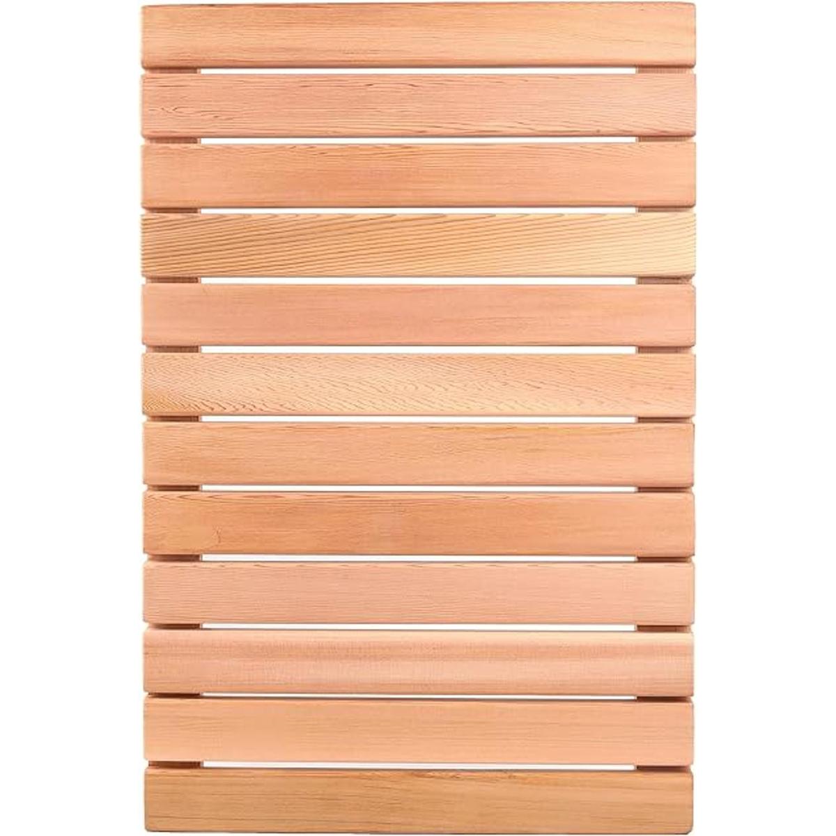 bingaai Tapete de ducha de madera de cedro tapete de baño