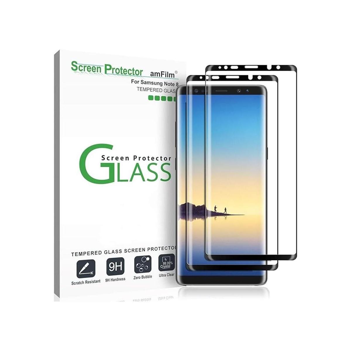amFilm Paquete de 2 protectores de pantalla de vidrio para