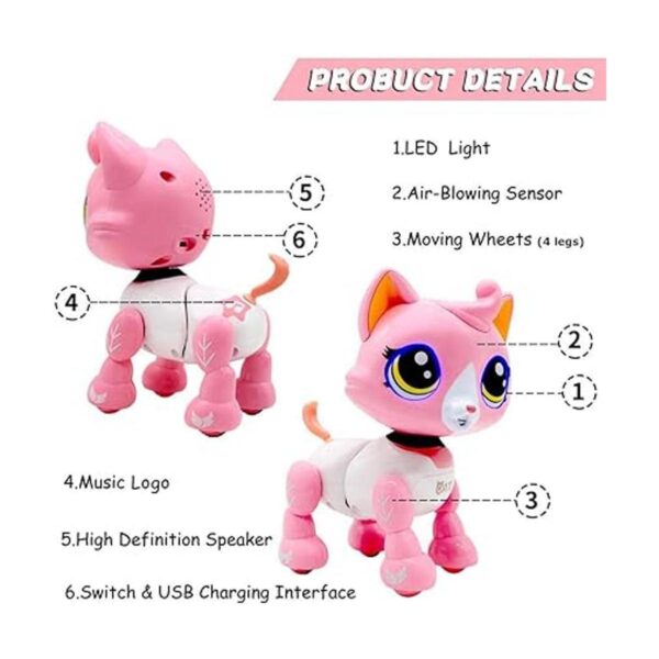 amdohai Robot Cat Interactive Catty Toy Electrónica Music_3