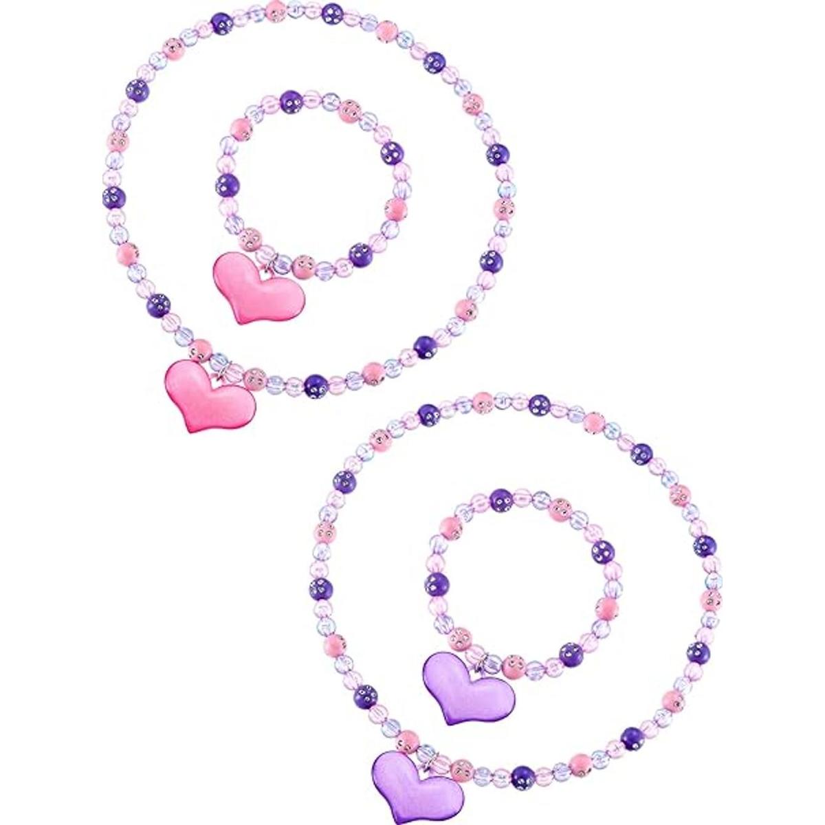 Zhanmai Juego de collar y pulsera de joyería para niños y