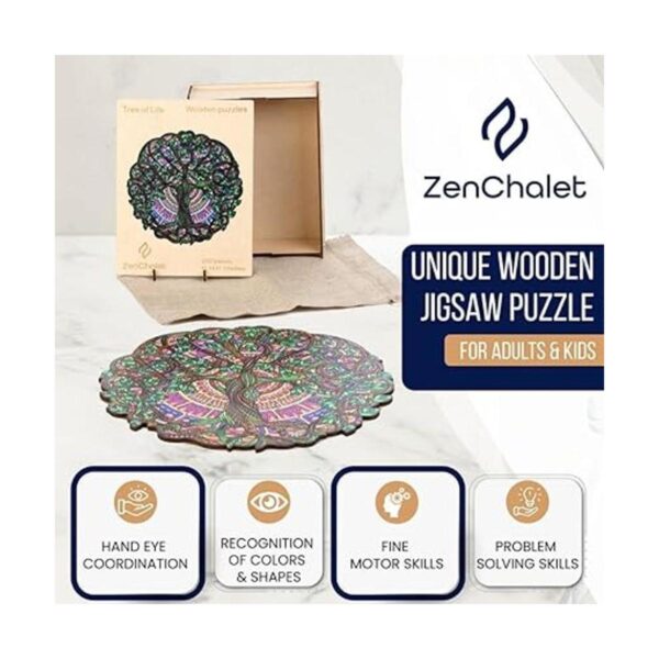 ZenChalet Rompecabezas de madera del árbol de la vida de_3
