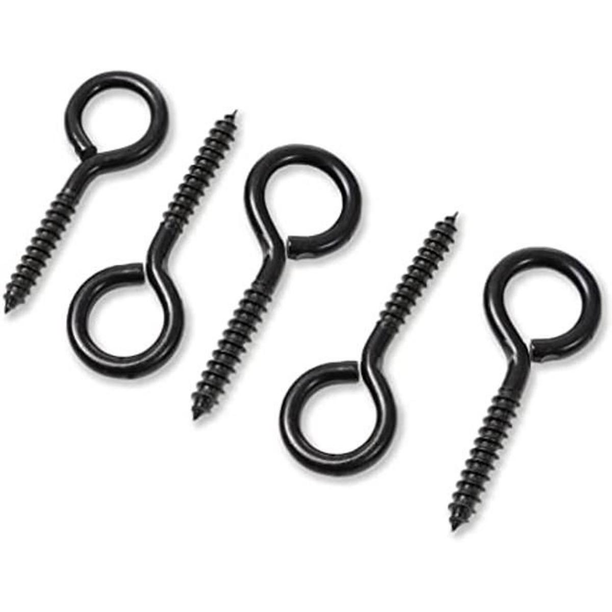 ZYRAW Paquete de 10 ganchos para ojos tornillos de acero