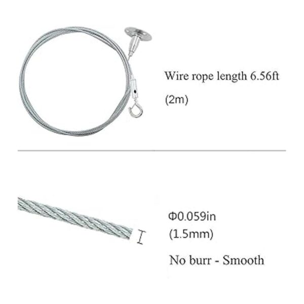 ZWIN Kit de cables colgantes ajustables de 6.6 ft de 0.039_2