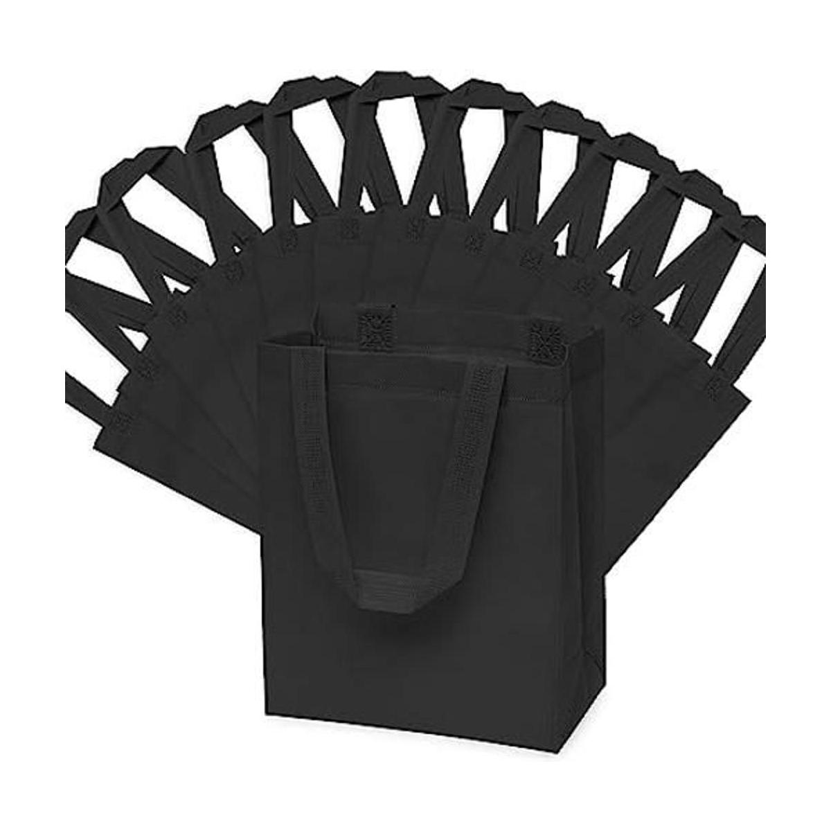 ZENPAC Bolsas de regalo reutilizables negras con soldadura