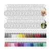 ZOCONE 250 Pcs Round Sublimation Keychain Blanks Bulk_1