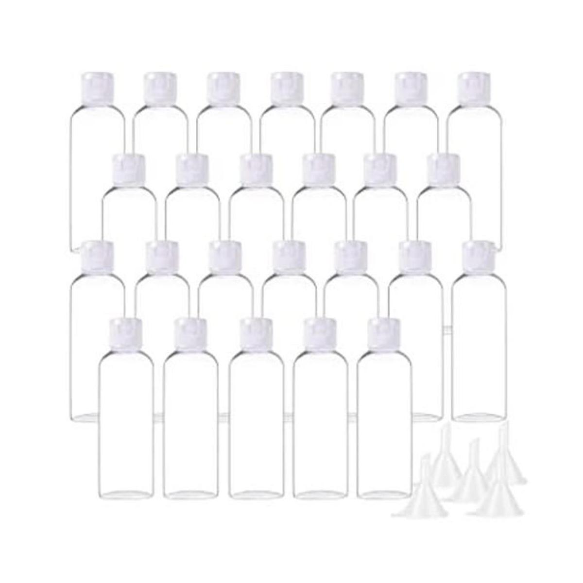 YsesoAi 25 botellas vacías de plástico transparente de 2