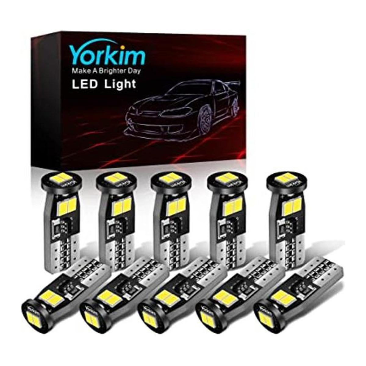 Yorkim 194 bombillas LED CANBUS sin errores T10 bombillas