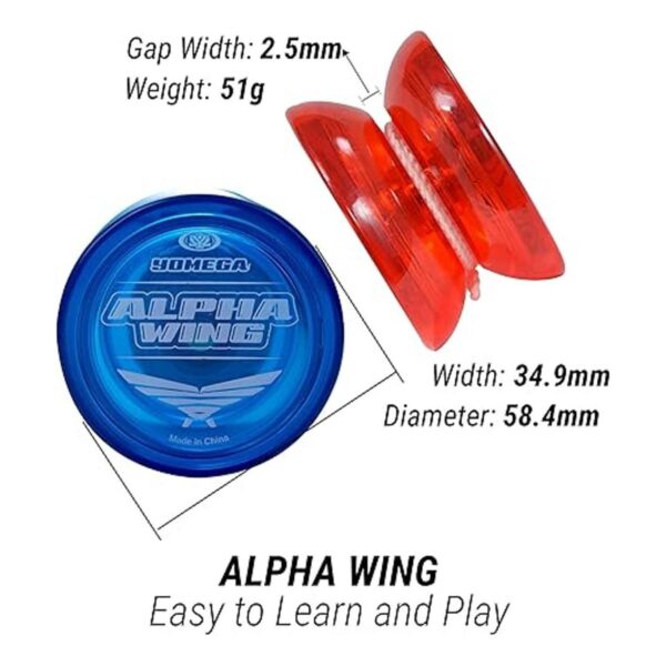 Yomega Yoyo de ala alfa 3X eje fijo Yoyo diseñado para_3