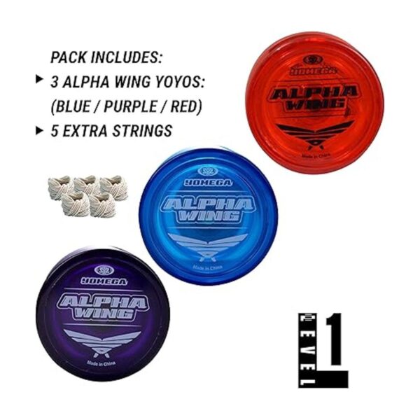 Yomega Yoyo de ala alfa 3X eje fijo Yoyo diseñado para_2