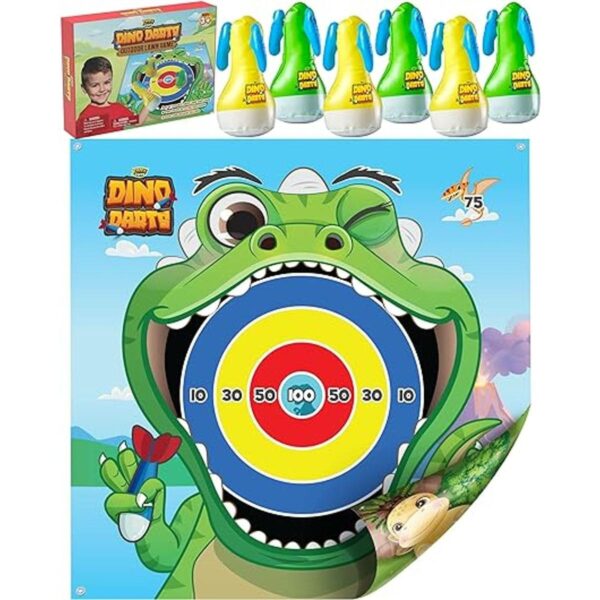 YoYa Toys Juego de dardos inflables de dinosaurio para_1