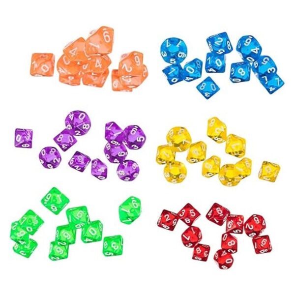 Yiotfandoll 60 dados poliédricos D10 dados de juego para_2
