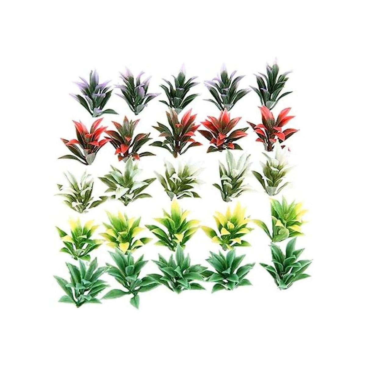 Yetaha 100 piezas de plantas de modelo mixto plantas de