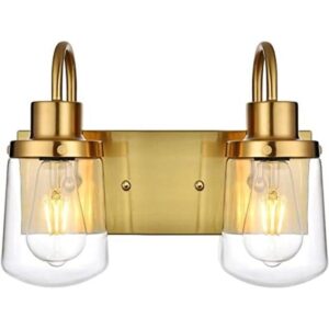 Yaohong Lámpara de baño de 2 luces de pared en latón_1