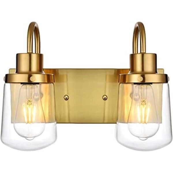 Yaohong Lámpara de baño de 2 luces de pared en latón_1