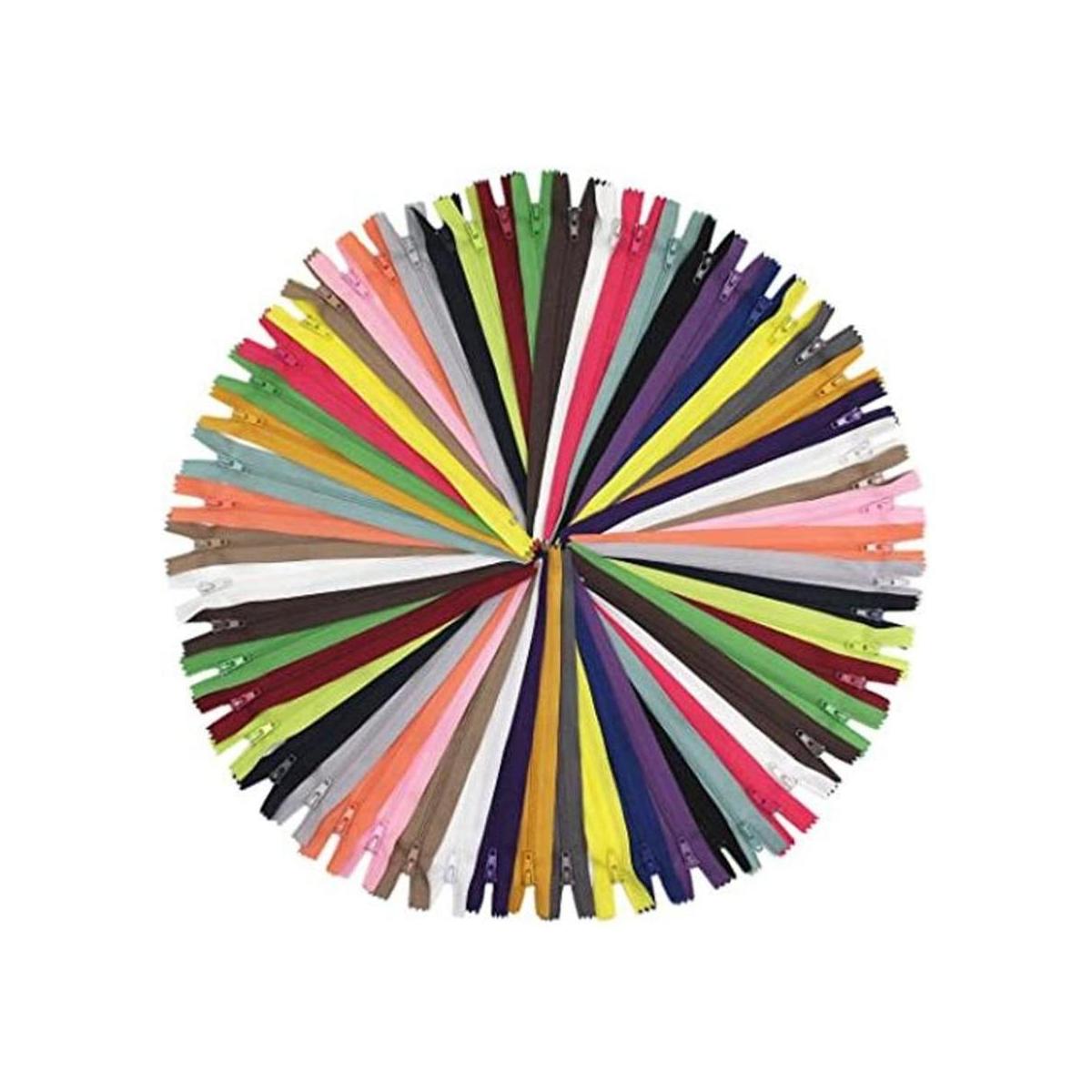 YaHoGa 50 cremalleras de nailon de 23.6 in para costura