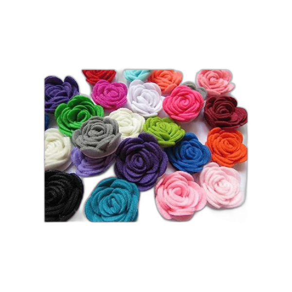 YYCRAFT Paquete de 20 apliques 4D con flores de fieltro de_1