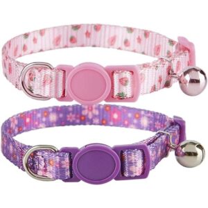 YUDOTE Breakaway Collar de gato con campana paquete de 2