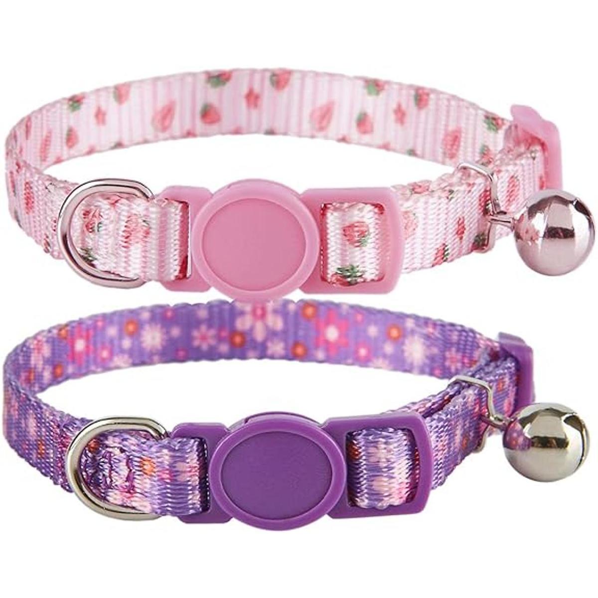 YUDOTE Breakaway Collar de gato con campana paquete de 2