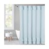YOSTEV Cortina de baño de tela con volantes con estilo