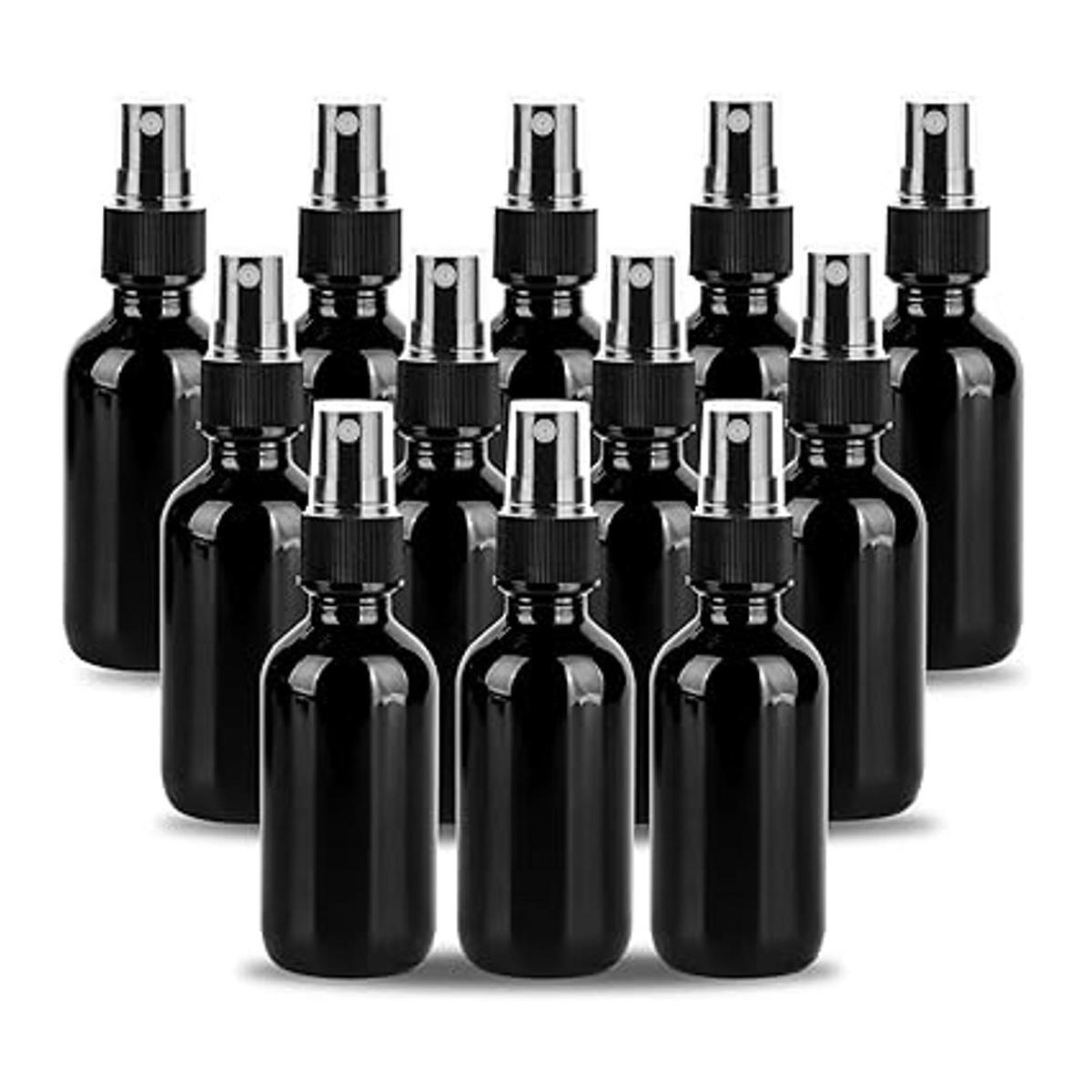YONKAN Botella de espray de vidrio de 2 onzas botellas de