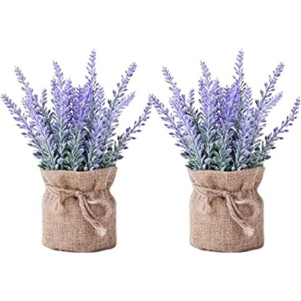 YAPASPT Paquete de 2 flores pequeñas de arpillera de