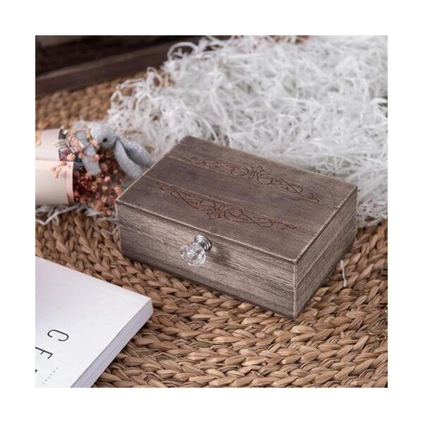 YK Homish Caja de anillos de boda única y cajas de_5