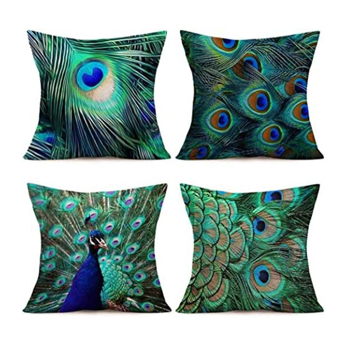 Xihomeli Juego de 4 fundas de almohada de lino de 18.0 x