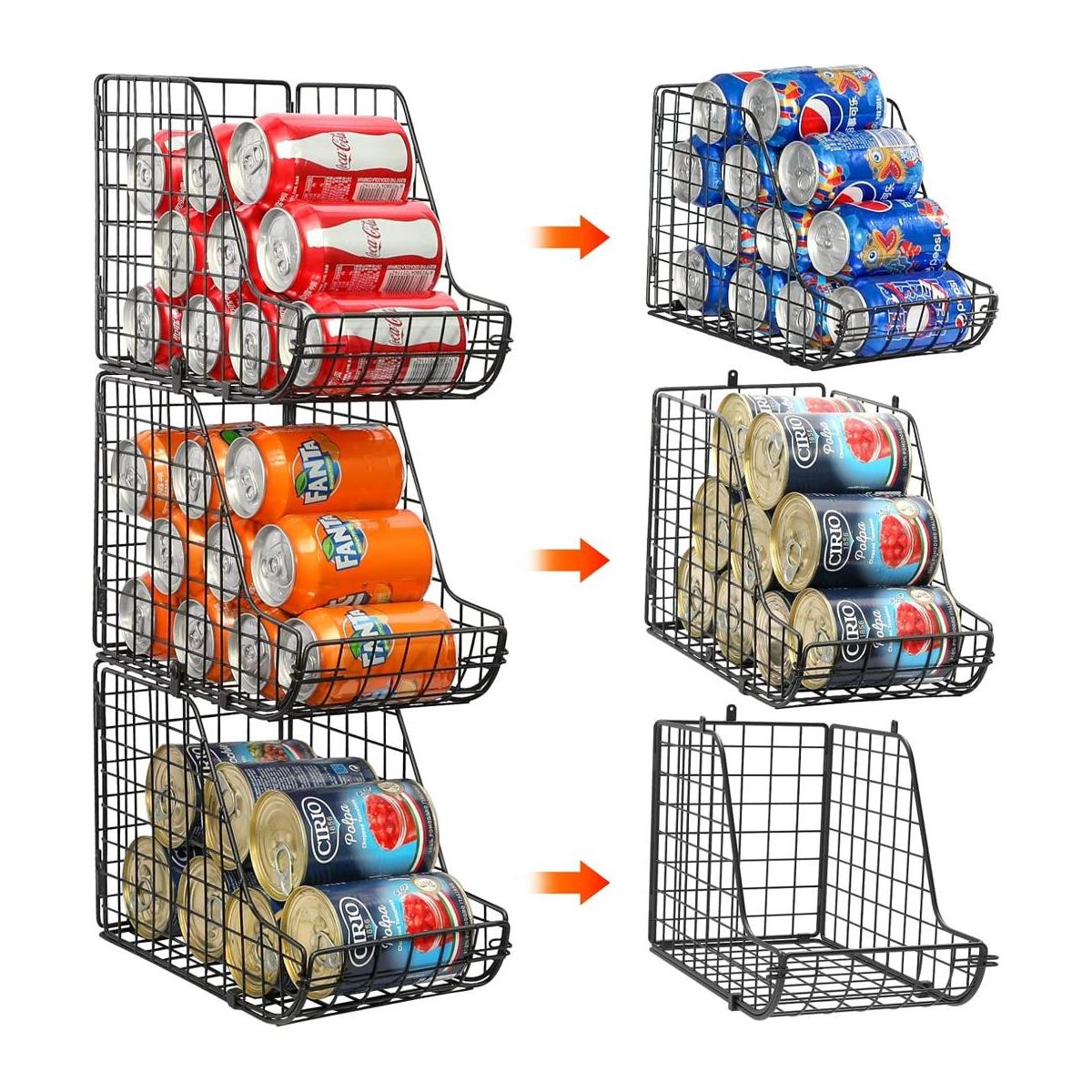 Xcosrack Dispensador de latas apilable de pie paquete de