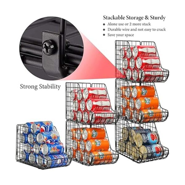 Xcosrack Dispensador de latas apilable de pie paquete de
