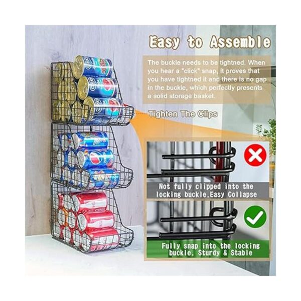 Xcosrack Dispensador de latas apilable de pie paquete de